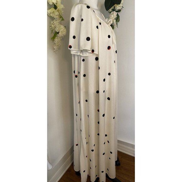 Sterling Sophisticates Vtg House Coat Dress MuMu Lounger Granny Robe Maxi Sz M - Picture 10 of 16